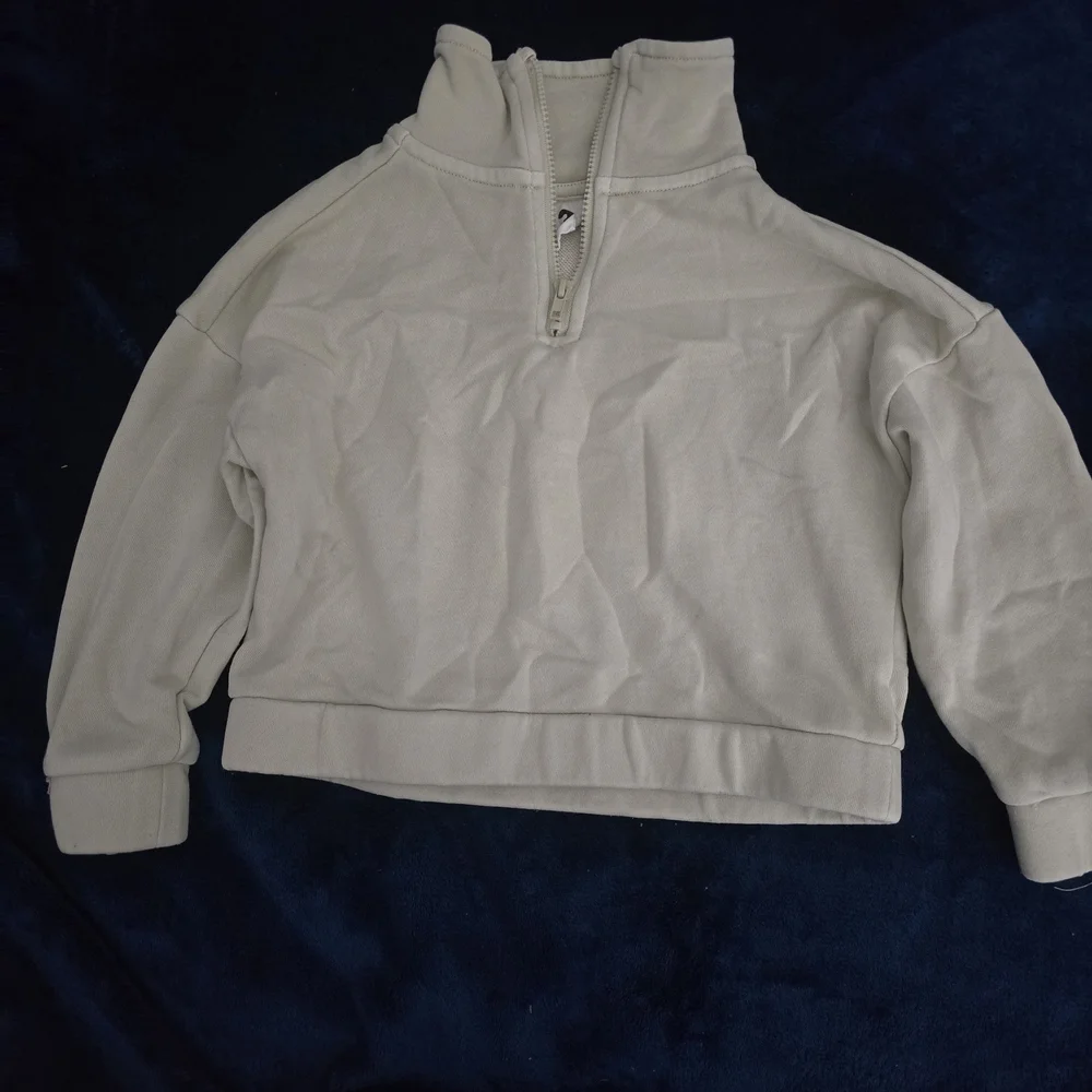 Kids Cream Half-Zip Pullover Hoodie